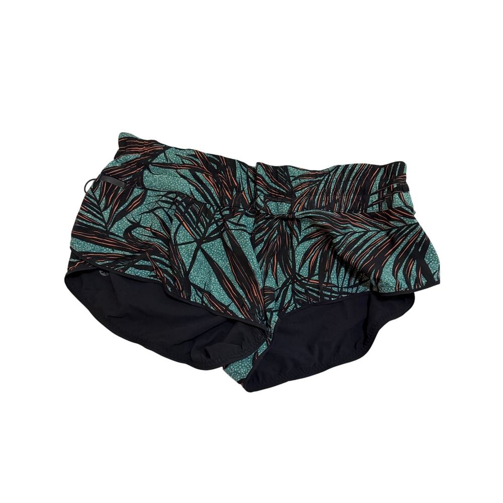 Lululemon rTracker Short Mystic Jungle Fatigue Green Black tropical sz 8 no tag